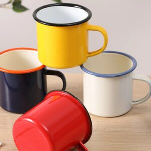 12 oz sublimated stainless steel enamel cups in various colors