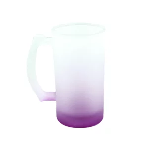 11oz glass straight mug-gradient color,frosted