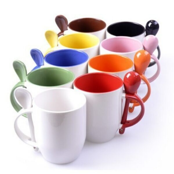 12oz Color Sublimation Spoon Mug