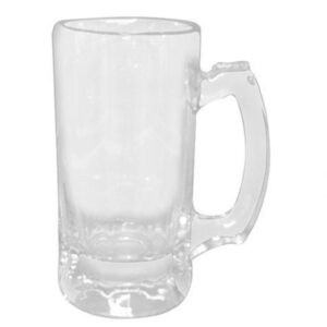 20oz Beer Mug with White Patch