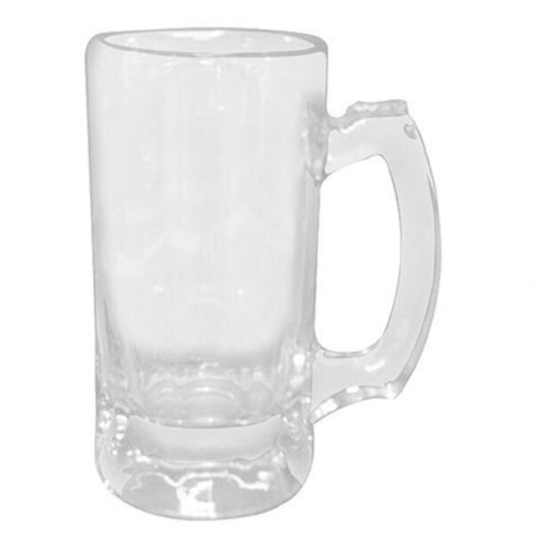 20oz Beer Mug with White Patch